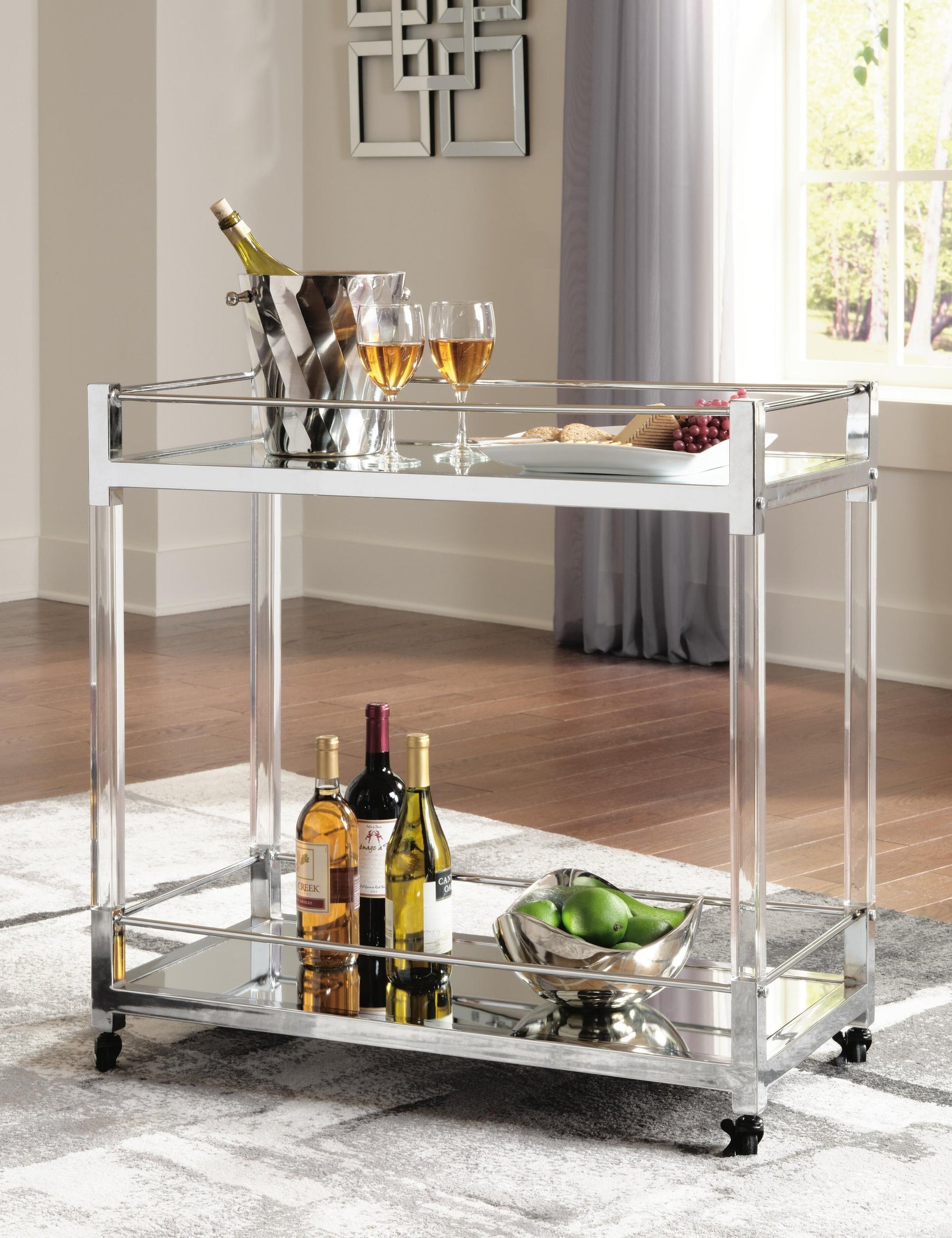 3 Tier Modern Bar Cart for Any Space