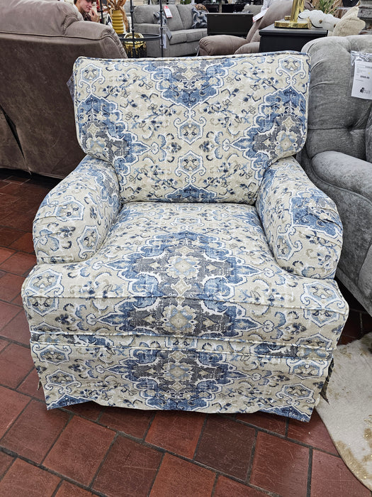 Swivel Glider Accent Chair, Sabra Bluebell