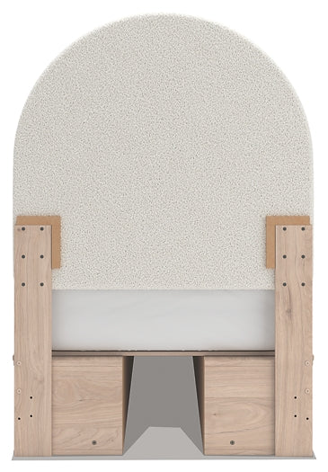 Arloster Twin Upholstered Panel Bed with Storage