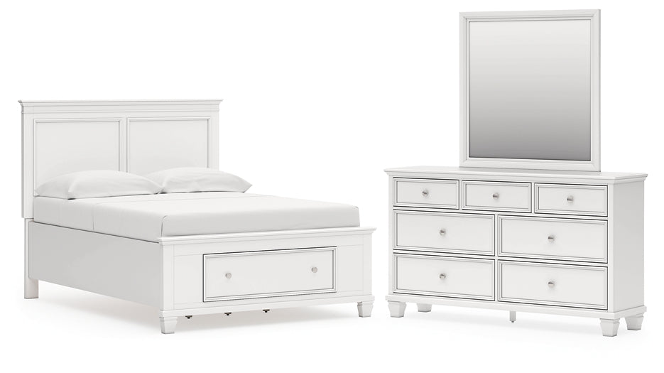 Fortman Full Panel Storage Bed, Dresser and Mirror