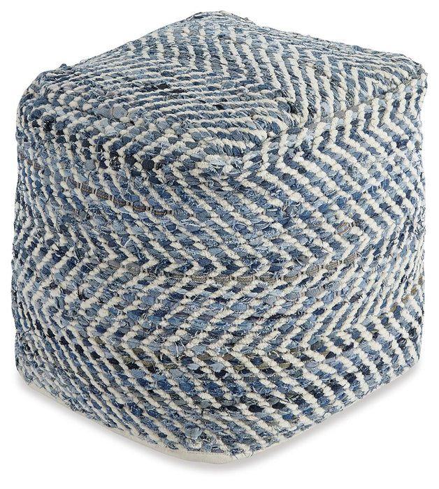 Chevron Pouf