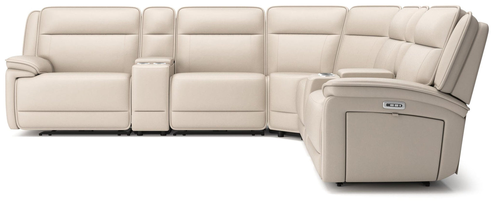 Double Deal 7-Piece Reclining Sectional with 2 Consoles