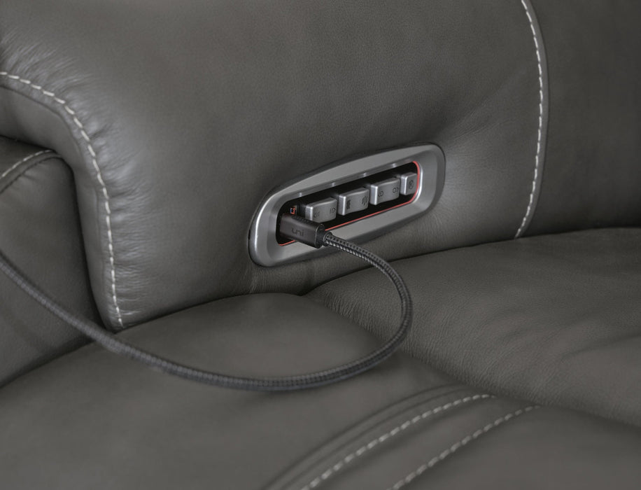 5Z - Pittson 3-Piece Power Sectional Reclining Sofa