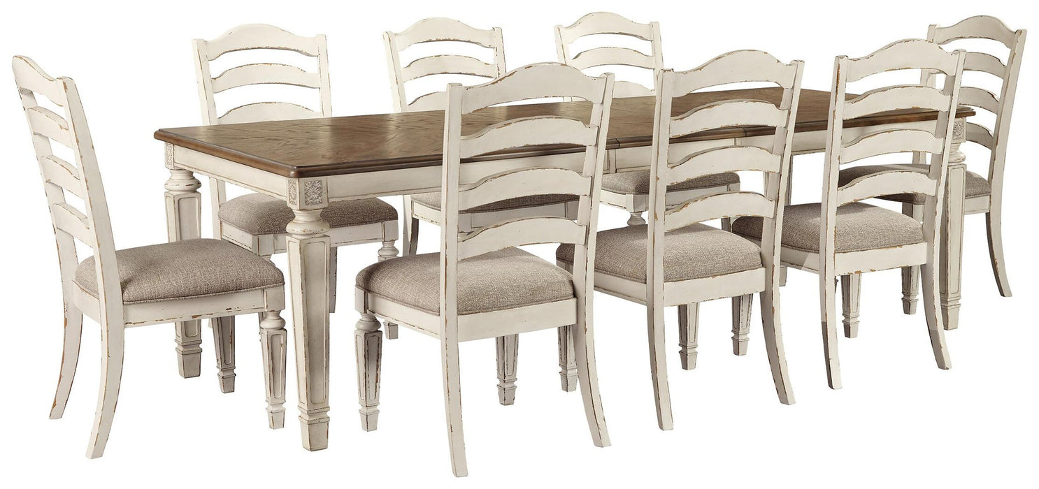 Realyn Dining Table and 8 Chairs