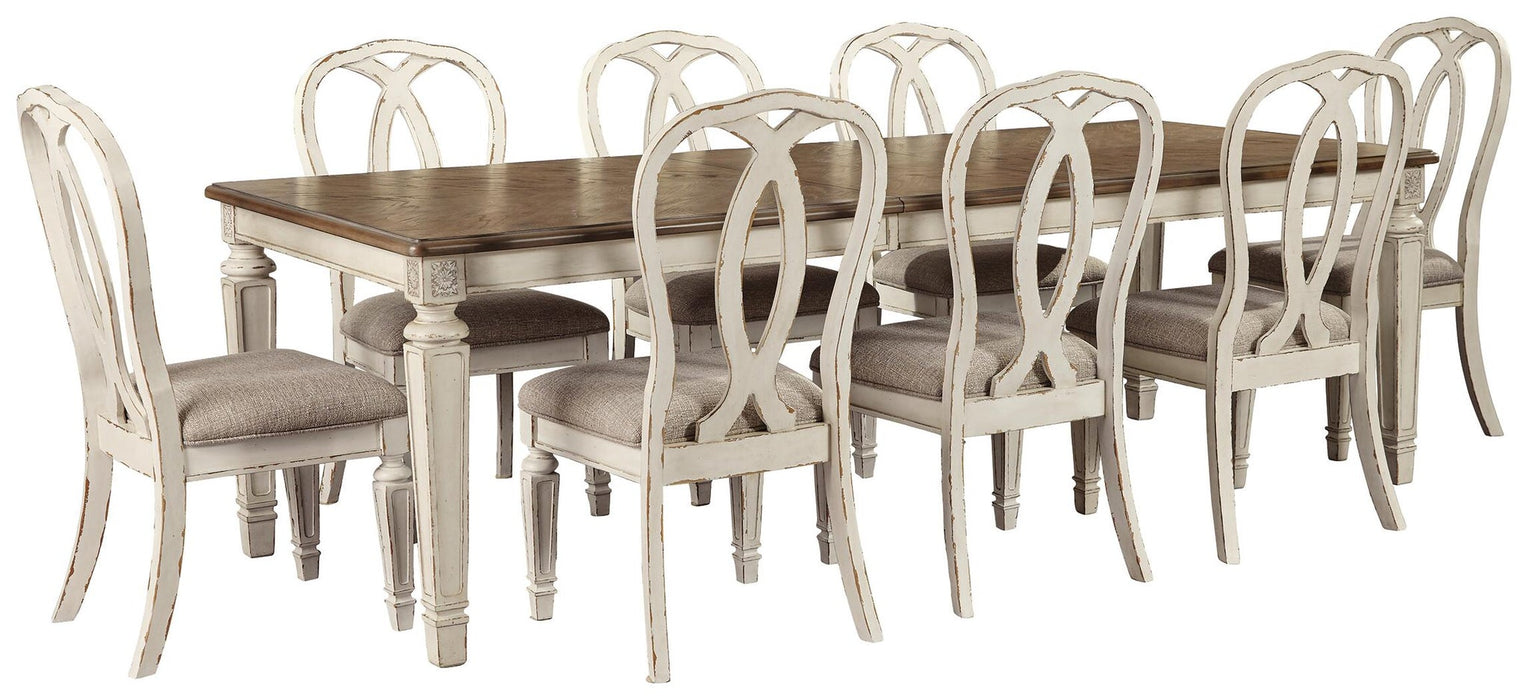Realyn Dining Table and 8 Chairs