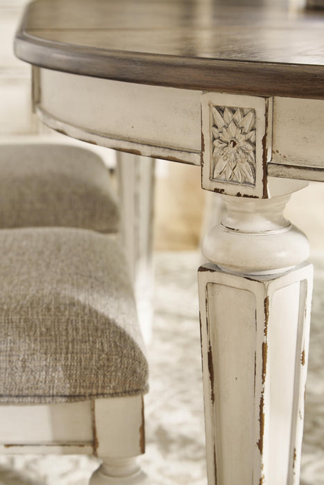 Realyn Dining Table and 4 Chairs