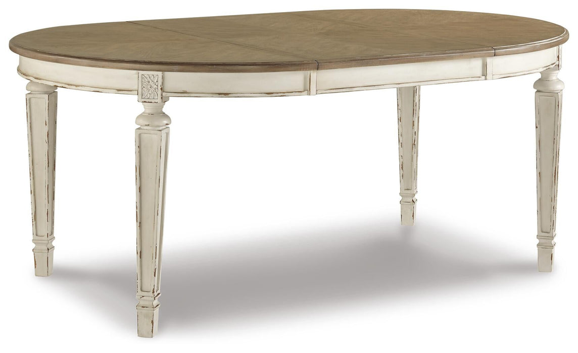 Realyn Dining Table and 4 Chairs