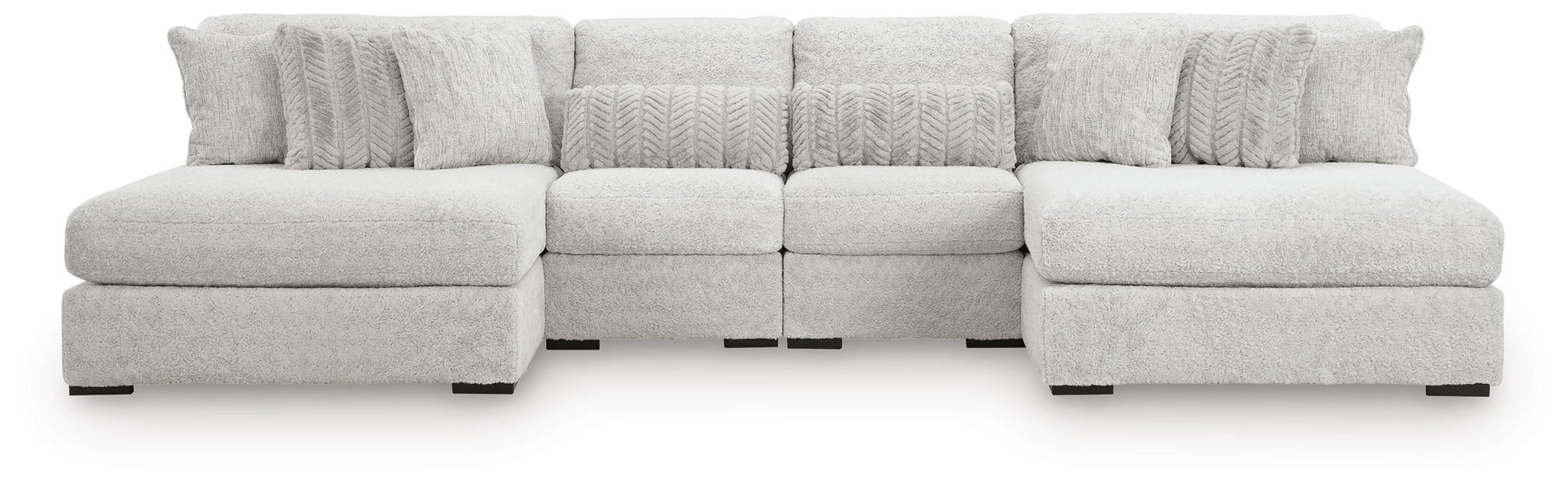 Cuddle Plush 4-Piece Sectional with Chaise
