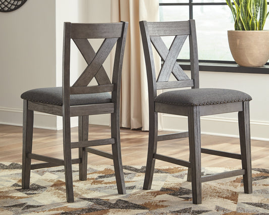 Bring a relaxed yet refined sense of good taste to a space with this bar stool. Clean-lined frame sports a gray-washed finish that’s so easy on the eyes. Covered in a complementary textured gray fabric, the stool’s cushioned upholstered seat goes easy on the body. And with classic X-back styling, this bar stool is an inspired choice for modern farmhouse living.