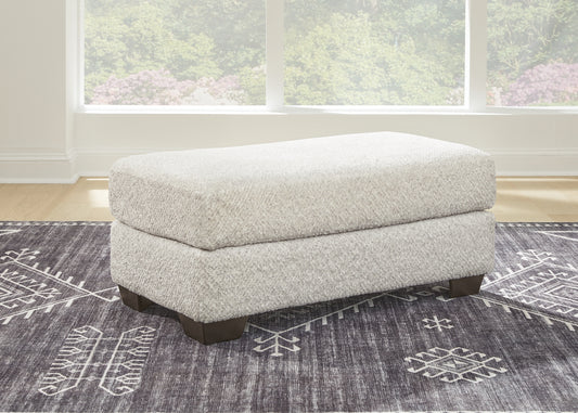 This ottoman speaks to those drawn to fresh, contemporary style with richly neutral appeal. Wrapped in a wonderfully plush fabric loaded with multi-tonal interest, the on-trend ottoman has a warm, welcoming charm. Kick back, relax and settle in for comfort with this cool addition for modern spaces.
